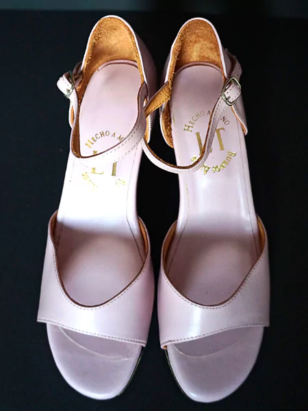 zapatos de tango para mujer cuero rosa liso